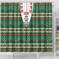 Lithuanian National Costume Shower Curtain Traditional Folk Pattern - Wonder Print Shop