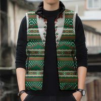 Lithuanian National Costume Sleeveless Puffer Jacket Traditional Folk Pattern - Wonder Print Shop
