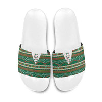 Lithuanian National Costume Slide Sandals Traditional Folk Pattern - Wonder Print Shop