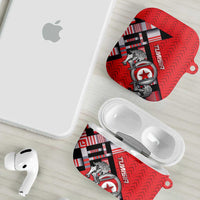 Tunisia AirPods Case Silver Lions Sports Patterns - Wonder Print Shop