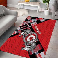 Tunisia Area Rug Silver Lions Sports Patterns - Wonder Print Shop