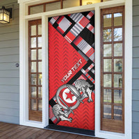 Personalized Tunisia Door Cover Silver Lions Sports Patterns - Wonder Print Shop
