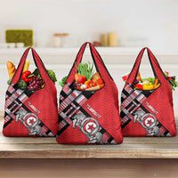 Tunisia Grocery Bag Silver Lions Sports Patterns - Wonder Print Shop