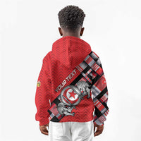 Personalized Tunisia Kid Hoodie Silver Lions Sports Patterns - Wonder Print Shop