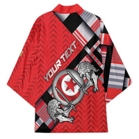Personalized Tunisia Kimono Silver Lions Sports Patterns - Wonder Print Shop