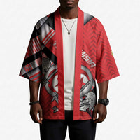 Personalized Tunisia Kimono Silver Lions Sports Patterns - Wonder Print Shop
