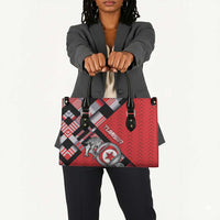 Tunisia Leather Bag Silver Lions Sports Patterns - Wonder Print Shop