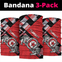 Tunisia Neck Gaiter Silver Lions Sports Patterns - Wonder Print Shop