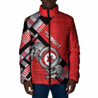 Personalized Tunisia Padded Jacket Silver Lions Sports Patterns - Wonder Print Shop