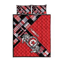 Tunisia Quilt Bed Set Silver Lions Sports Patterns - Wonder Print Shop