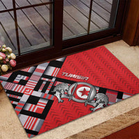 Tunisia Rubber Doormat Silver Lions Sports Patterns - Wonder Print Shop