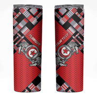 Personalized Tunisia Skinny Tumbler Silver Lions Sports Patterns - Wonder Print Shop