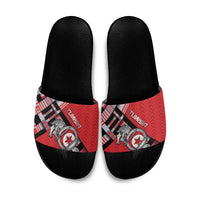 Tunisia Slide Sandals Silver Lions Sports Patterns - Wonder Print Shop