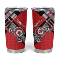 Personalized Tunisia Tumbler Cup Silver Lions Sports Patterns - Wonder Print Shop