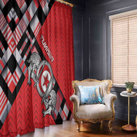 Tunisia Window Curtain Silver Lions Sports Patterns - Wonder Print Shop