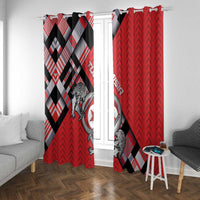 Tunisia Window Curtain Silver Lions Sports Patterns - Wonder Print Shop