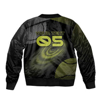 Custom Tennis Sleeve Zip Bomber Jacket Grand Slam Style