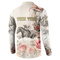 Personalized Kentucky Horse Button Sweatshirt Run For The Roses