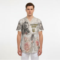 Personalized Kentucky Horse Scrub Top Run For The Roses