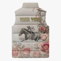 Personalized Kentucky Horse Sleeveless Puffer Jacket Run For The Roses