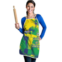Brazil Football Apron Rumo Ao Hexa Grunge Style