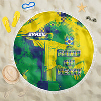 Brazil Football Beach Blanket Rumo Ao Hexa Grunge Style