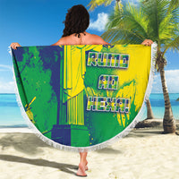 Brazil Football Beach Blanket Rumo Ao Hexa Grunge Style