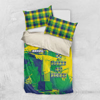 Brazil Football Bedding Set Rumo Ao Hexa Grunge Style