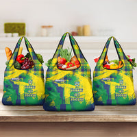 Brazil Football Grocery Bag Rumo Ao Hexa Grunge Style
