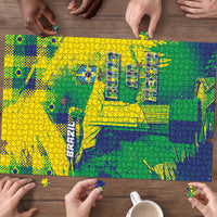 Brazil Football Puzzle Rumo Ao Hexa Grunge Style
