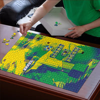 Brazil Football Puzzle Rumo Ao Hexa Grunge Style