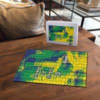 Brazil Football Puzzle Rumo Ao Hexa Grunge Style