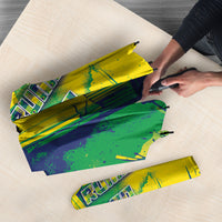 Brazil Football Umbrella Rumo Ao Hexa Grunge Style