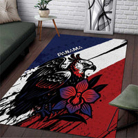 Panama Area Rug Harpy Eagle Bird Grunge Style