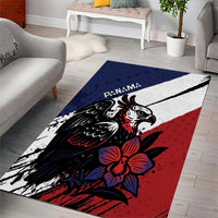 Panama Area Rug Harpy Eagle Bird Grunge Style