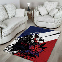 Panama Area Rug Harpy Eagle Bird Grunge Style