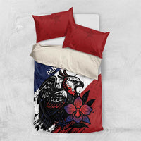 Panama Bedding Set Harpy Eagle Bird Grunge Style