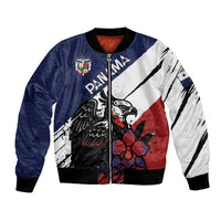 Personalized Panama Bomber Jacket Harpy Eagle Bird Grunge Style