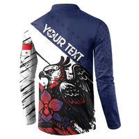 Personalized Panama Button Sweatshirt Harpy Eagle Bird Grunge Style