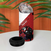 Personalized Panama 4 in 1 Can Cooler Tumbler Harpy Eagle Bird Grunge Style