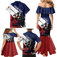 Personalized Panama Family Matching Mermaid Dress and Hawaiian Shirt Harpy Eagle Bird Grunge Style