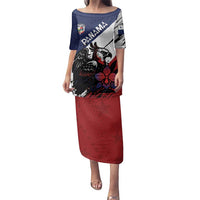 Personalized Panama Family Matching Puletasi and Hawaiian Shirt Harpy Eagle Bird Grunge Style