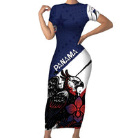 Personalized Panama Family Matching Short Sleeve Bodycon Dress and Hawaiian Shirt Harpy Eagle Bird Grunge Style