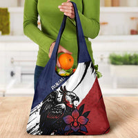 Panama Grocery Bag Harpy Eagle Bird Grunge Style