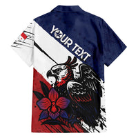 Personalized Panama Hawaiian Shirt Harpy Eagle Bird Grunge Style