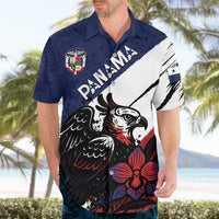 Personalized Panama Hawaiian Shirt Harpy Eagle Bird Grunge Style