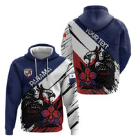 Personalized Panama Hoodie Harpy Eagle Bird Grunge Style