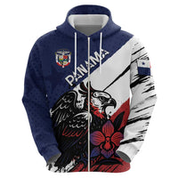 Personalized Panama Hoodie Harpy Eagle Bird Grunge Style