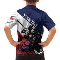 Personalized Panama Kid Hawaiian Shirt Harpy Eagle Bird Grunge Style