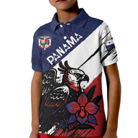 Personalized Panama Kid Polo Shirt Harpy Eagle Bird Grunge Style